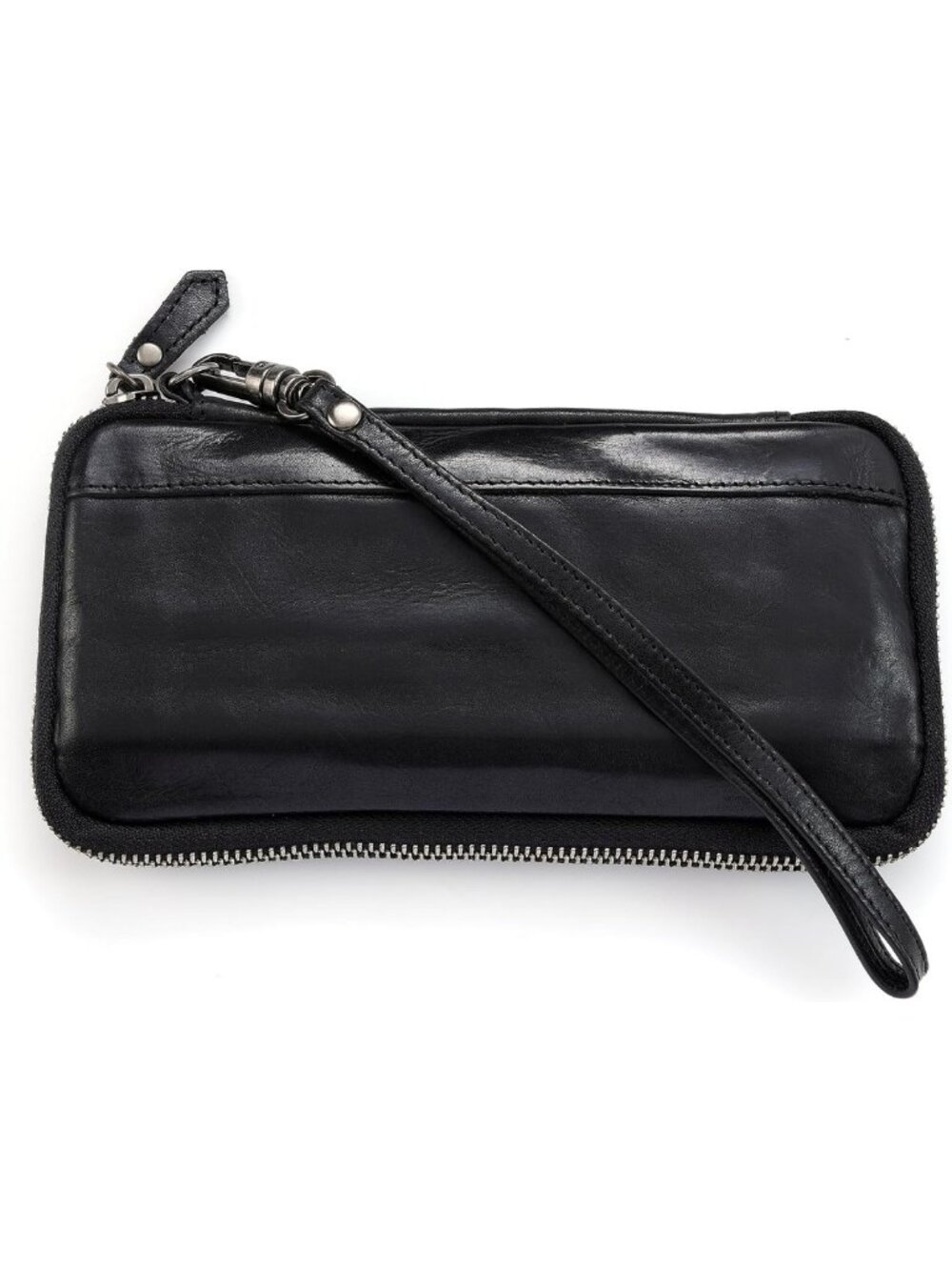 Handmade Full Grain Leather Long Wallet for Men - Zipper Closure, Stylish